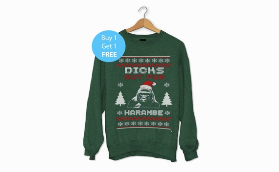 Live Harambe Christmas Sweater !