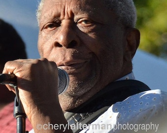 Original music photography fused on metal by the photographer - B.B. King