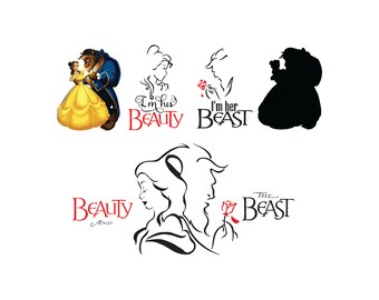 Beauty and the beast svg|beauty and the beast clipart|Belle svg,png,jpg,eps for Print/ Silhouette Cameo/Cricut and Many More