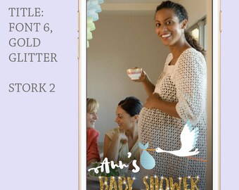Customized Baby Shower Snapchat Filter, Baby Shower Snapchat Geofilter, Snapchat Geofilter for Baby Shower, Stork Baby Geofilter