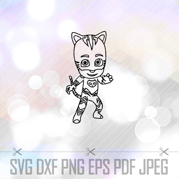 Download PJ Masks Catboy SVG DXF Eps Stencil Cut Files Cricut Designs