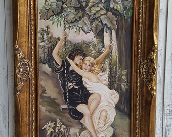 Classic Colonial Style Wood Picture Frame, gold leaf frame, wedding frame,brides frame,French decor,colonial decor,custom wood picture frame