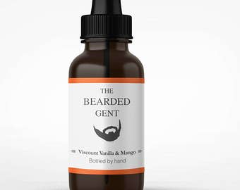 The Bearded Gent's Beard Oil - (Vanilla & Mango) 14 Scents available! (10ml, 30ml, 100ml) - For a thicker, softer and fuller beard!