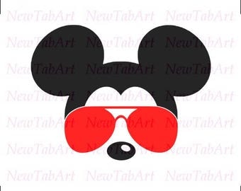 mickey mouse svg sunglasses Disney Mickey Mouse Sunglasses svg mickey mouse ears svg mickey mouse head svg files for Cricut Silhouette