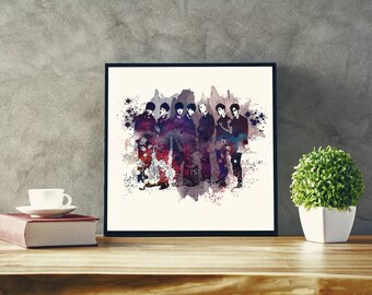 BTS, Bangtan boys, kpop, wings, korea, Bangtan Sonyeondan, digital print, Jungkook, Taehyung, Jimin, Hoseok, Namjoon, Yoongi, Seokjin