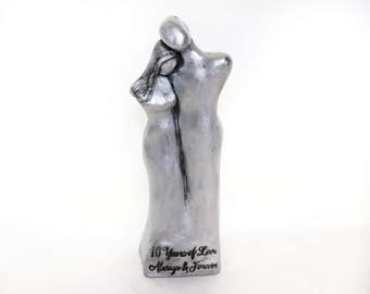 10th Anniversary Family Sculpture, Aluminum Anniversary Gift, Gift for Her, Gift for Him, 10 Year Anniversary Gift, Aluminum Family Portrait