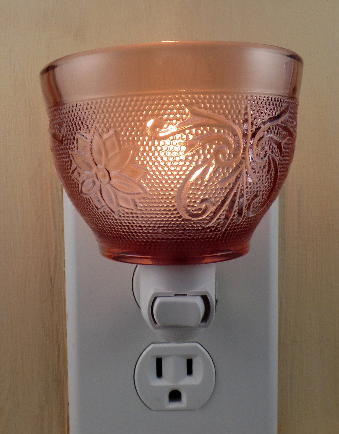 Tiara Sandwich Glass Amethyst Custom Made Tea Cup Night