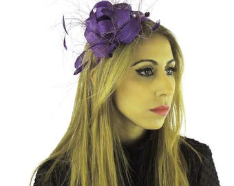 Eggplant Purple Fascinator Kentucky Derby or Wedding Hat **SAMPLE SALE