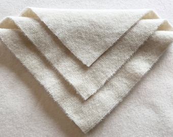 Felted Wool, 10in.x 10in. - French Vanilla - for Applique, Penny Rugs and Sewing Projects / W1000