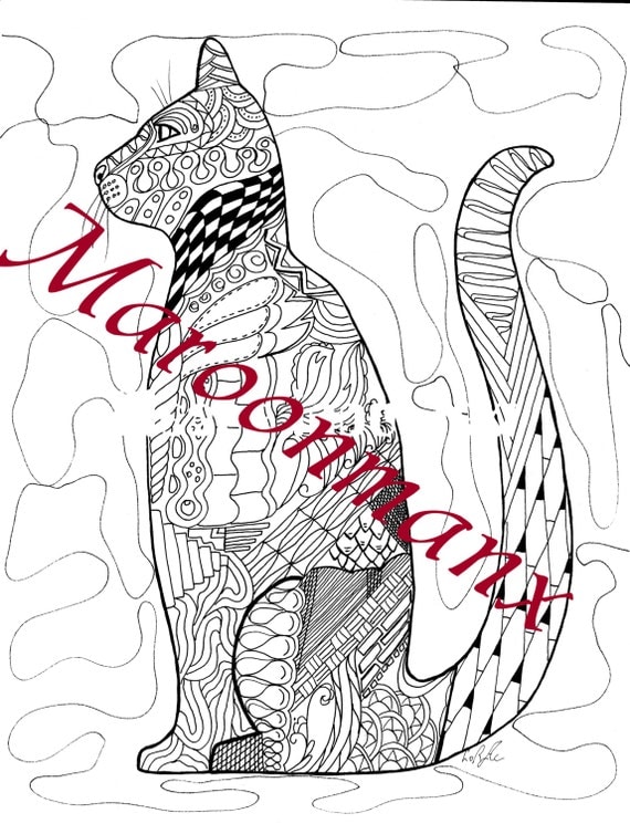 Download Egyptian-Symbolic-Mau Cat-Adult Coloring