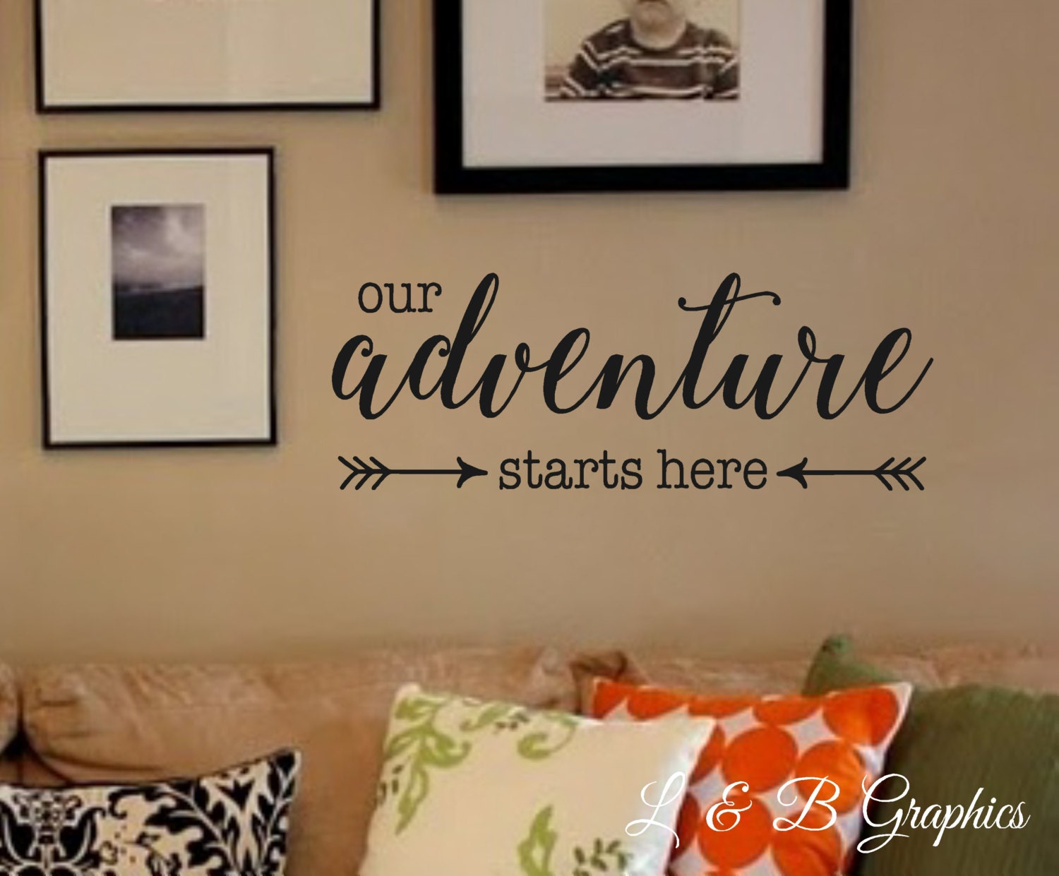 Our Adventure Starts Here Vinyl Wall Decal Home Decor