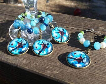 Squirttle Pokemon Crystal Glass Beaded Wine Glass Charm Markers - Game Lover - Anime - Pikachu - Handmade - Set of 4 different