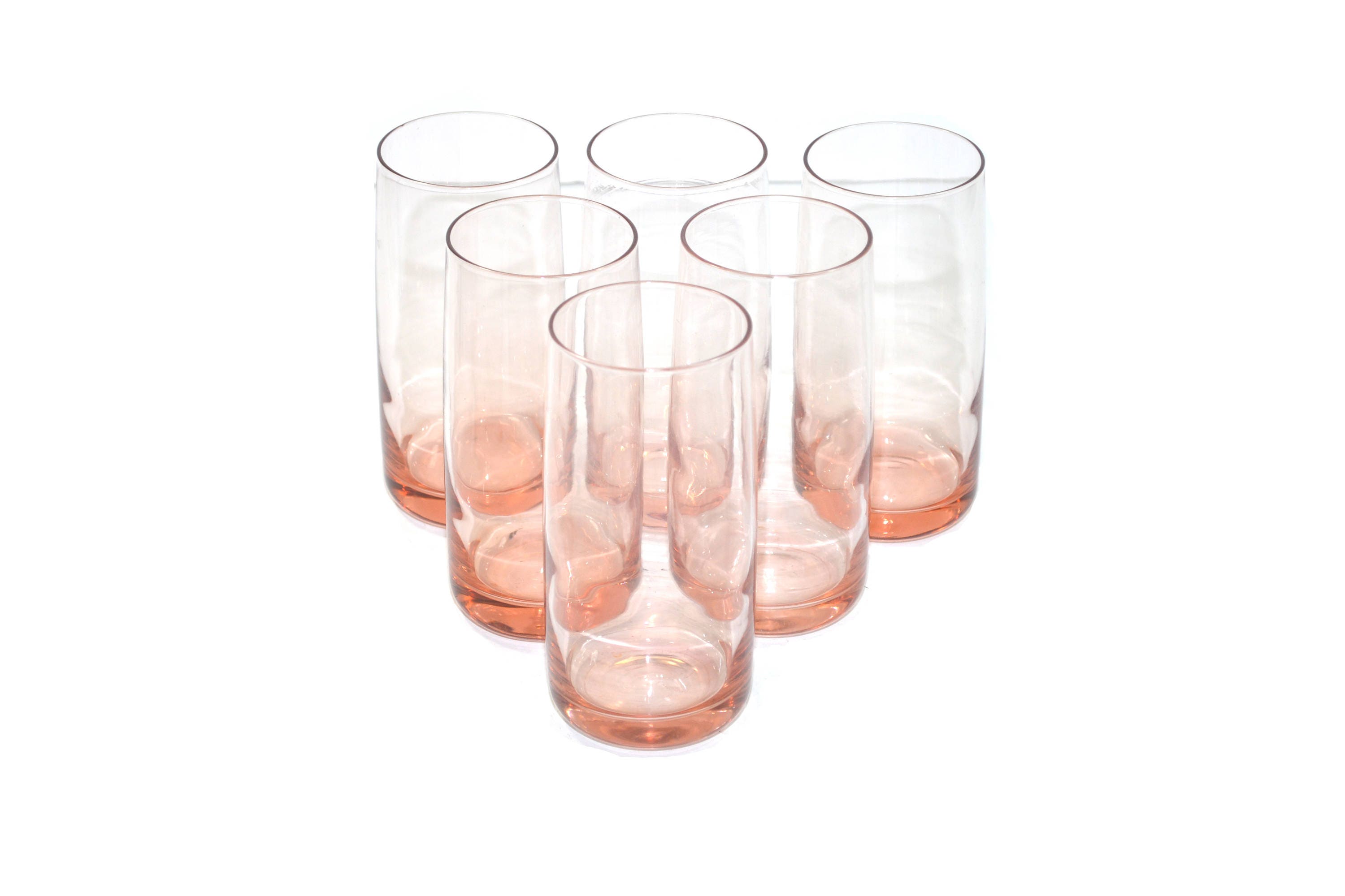 Vintage Pink Glasses Blush Glasses Pink Tumblers Pink Barware