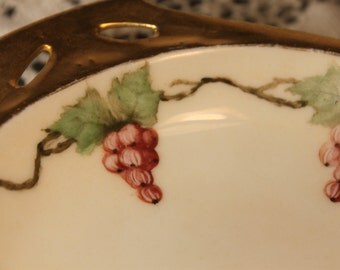 A Vintage Plate Handpainted/Made in Germany/ Grapes