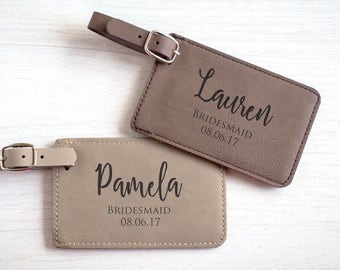 Personalized Bridal Party Luggage Tag: Wedding Party Luggage Tag, Custom Bridesmaid Luggage Tag, Groomsman Luggage Tag, Gifts, SHIPS FAST