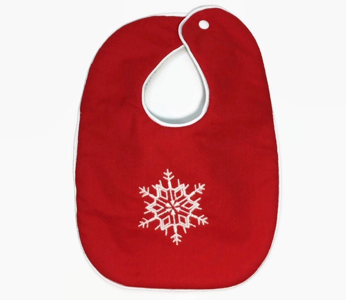 Christmas Bib Snowflake bib Holiday Bibs Baby's