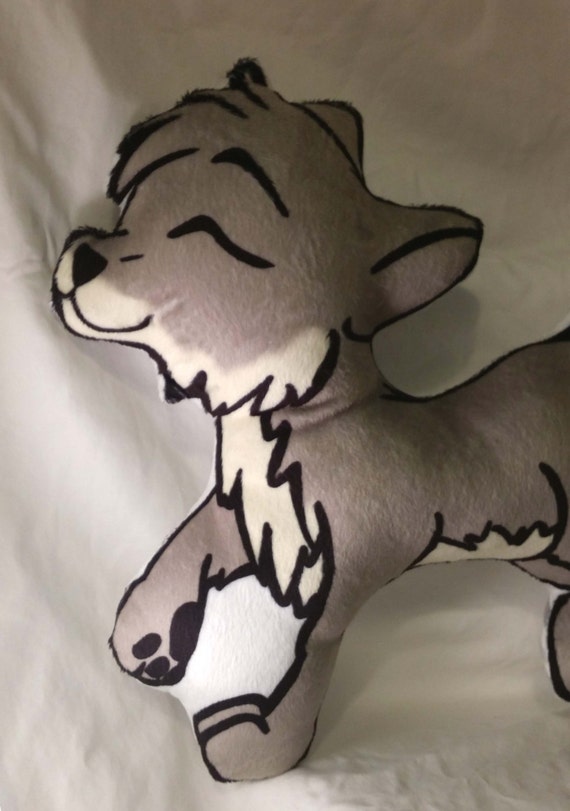 wolf pillow plush