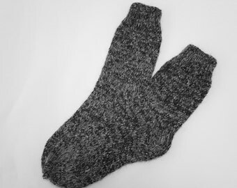 Hand Knitted Wool Socks For Men-Colorful Wool Socks-Size Large US 10-13/ EU 43-47