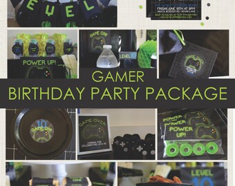 Gamer Party Package / Playstation Party / Xbox / Game Truck / Video Game Party / Printable Party Decorations / Gaming Party Package