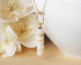 Shell necklace natural shell necklace real shell necklace seashell gold shell necklace beach summer necklace shell jewelry one of a kind