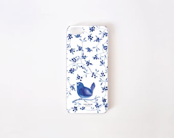iPhone SE Case - Blueberry Bird iPhone 5 Case - iPhone 5s case - iPhone 4 case - Hard Plastic or Rubber