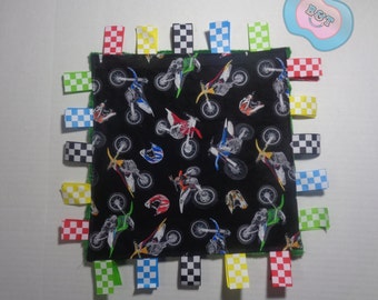Baby Ribbon Blanket- Race car, Dirt bike