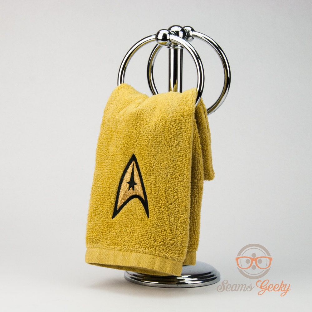 Star Trek Hand Towel TOS Command Officer Embroidered Geeky