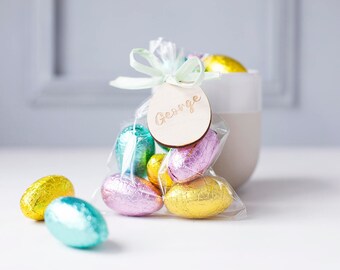 Personalised Easter Egg Engraved Gift Tag - Easter Gift Tag - Easter Decoration - Easter Gift Wrap - DIY Easter - Easter Craft - Wooden Tags