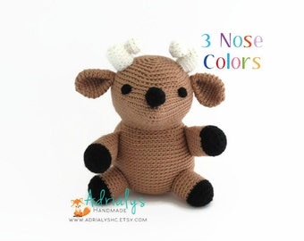 Crochet Deer, Deer Stuffed Animal, Deer Plush, Deer Amigurumi, Woodland Stuffed Animals, Handmade Deer, Crochet Toy - Made to Order