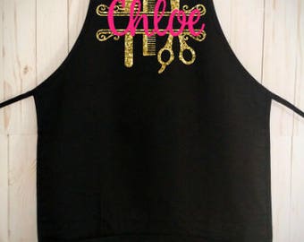 Name Hair Stylist Apron (Personalized with YOUR name or logo!!)