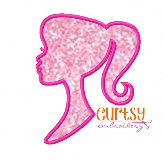 Barbie Embroidery Design Barbie Applique by CurtsyEmbroidery