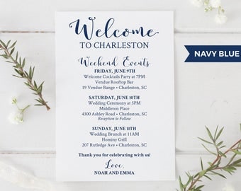wedding weekend itinerary templates