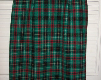 Vintage Pendleton Tartan Plaid Wool Skirt Size 8 Another Beautiful Wool Skirt see details