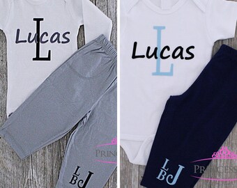baby boy clothes - baby boy clothing - baby boy coming home outfit - monogram baby boy - baby boy take home outfit - baby boy gift - outfit