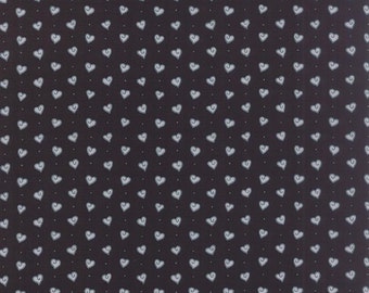 Tiny Black Hearts Fabric Timeless Treasures Fabric Fun C1154