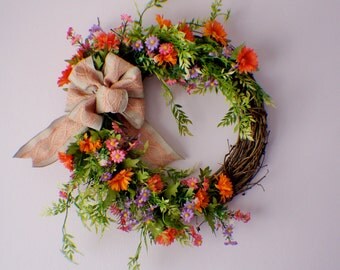 Spring Wreaths, Summer Wreath, Front Door Wreath, Daisy Wreath, Year Round Wreath, Spring Door Wreaths, Mothers Day, Ready to Ship