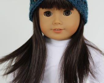 Crochet Headband for Dolls, to fit like American Girl Dolls Clothes, 18" doll accessories, doll clothes