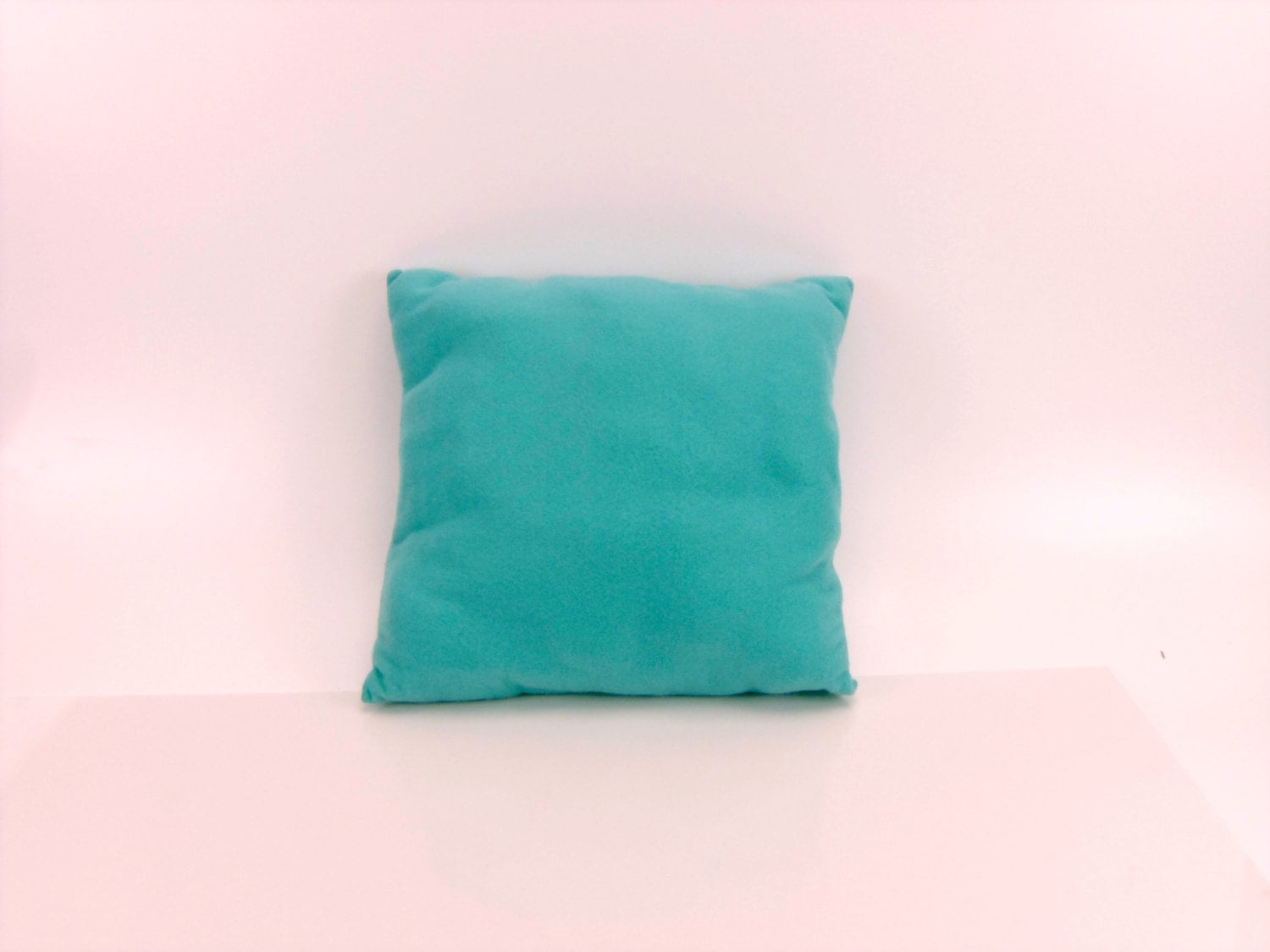 Decorative Bed Pillow Gift For Kids Turquoise Fleece Square
