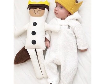 MAX doll, Where the Wild Things Are, boy doll, handmade doll, cloth doll, boy ragdoll, boy plush doll, handmade cloth dolls