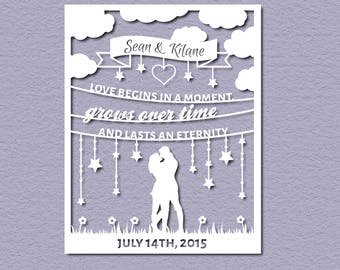 Wedding Paper Cut Template Paper cut Templates PDF