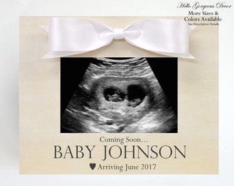 Pregnancy Announcement Gift Sonogram Picture Frame Gift for Expecting Parents Mothers Personalized Ultrasound Photo Frame Expecting Baby