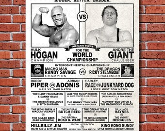 WWF Wrestlemania 3 Event Poster
