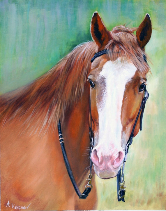 Oil PortraitHorse painting custom portrait portrait from