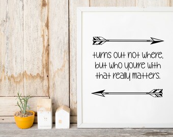 Dave Matthews Band Lyrics Word Art - 8.5x11 -Best of What's Around Lyrics - Black and White Boho DMB Lyrics
