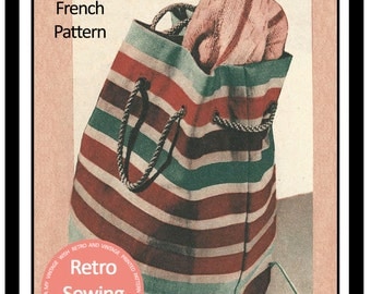 1950's Tote Bag - PDF Sewing Pattern - PDF Instant Download