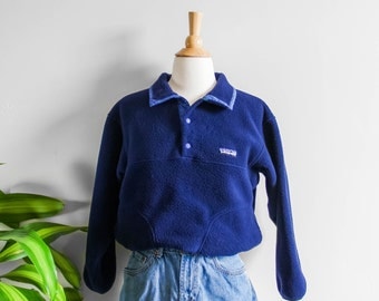 90's Patagonia Blue Fleece Pullover Sweatshirt (Kids)