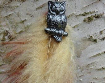 Keychain OWL hematite