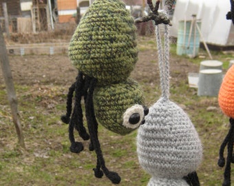 Children Gift Halloween gift Spider toy Halloween spider gift Nursery mobile Plush gift Baby shower gift Animal plush Crochet doll Soft doll