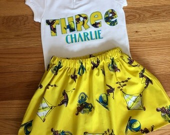 Curious George birthday Outfit, Curious George skirt, curious george baby, Curious George outfit, curious george shirt, curious george party