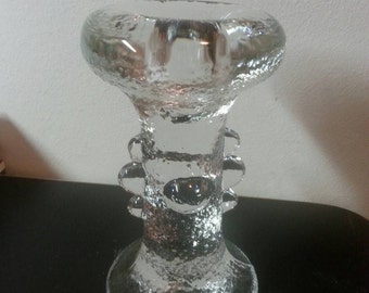Pair of Staffan Gellerstedt Pukeberg glass candleholder